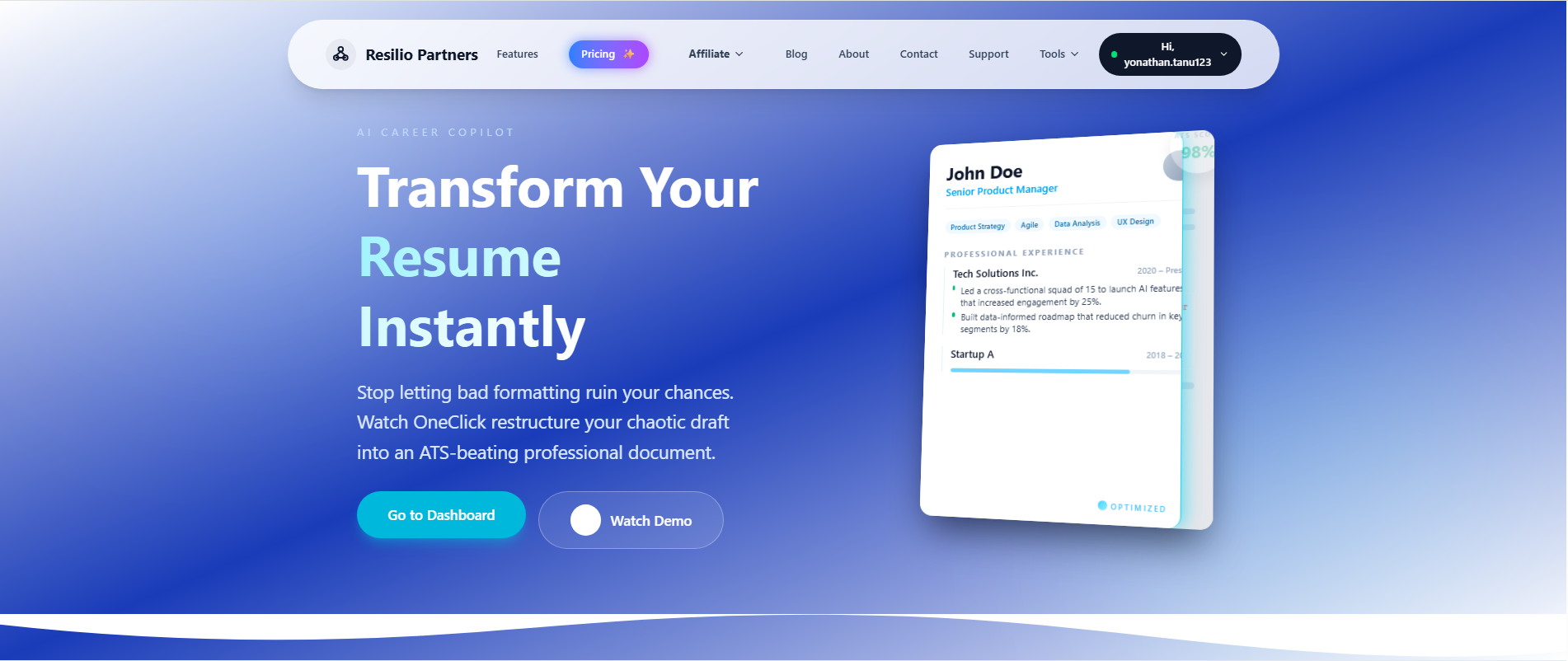 OneClick Smart Resume